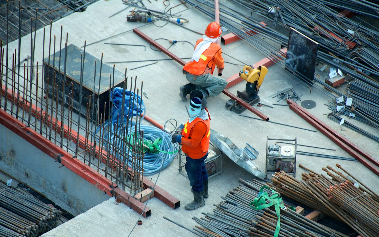 Trade tools on a workbench — the real job stays on site